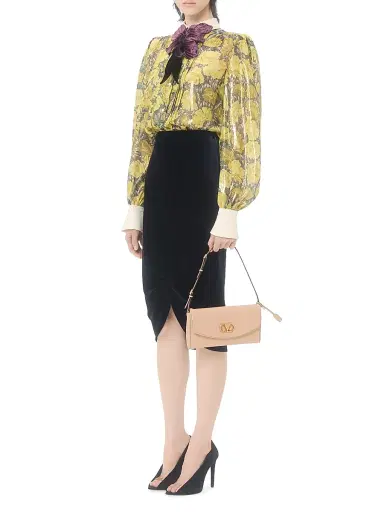Valentino Garavani Women's Lurex Shirt with Après L'hiver Poppies Print | Thumbnail 7 Valentino Garavani Women's Lurex Shirt with Après L'hiver Poppies Print | Thumbnail 7