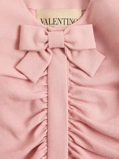 Valentino Garavani Women's Cropped Jacket in Crispy Light Wool - Pink - Size 8 | Thumbnail 6