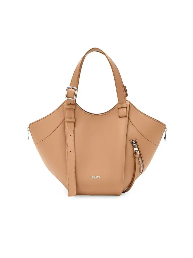 LOEWE Women's Hammock Leather Flip Bag - Mocha