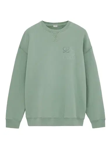 Loewe Men's Anagram Cotton-Blend Crewneck Sweatshirt - Khaki Green - Size XXL | Thumbnail 1