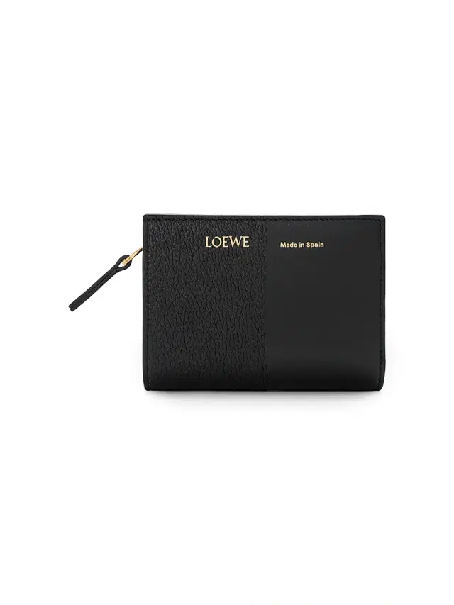 LOEWE Women's Duet Leather Compact Wallet - Black