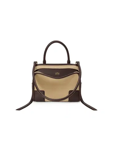 Loewe Women's Amazona Small Suede Top Handle Bag - Oro Chocolat | Thumbnail 3 Loewe Women's Amazona Small Suede Top Handle Bag - Oro Chocolat | Thumbnail 3