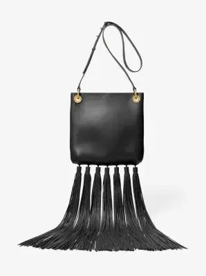 Michael Kors Collection Tate Medium Tassel Leather Crossbody Bag in Black - One Size by Michael Kors Collection | Thumbnail 2 Michael Kors Collection Tate Medium Tassel Leather Crossbody Bag in Black - One Size by Michael Kors Collection | Thumbnail 2
