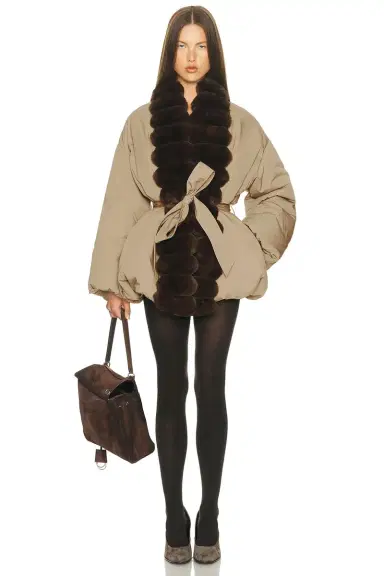 Helsa Bubble Puffer With Faux Fur | Thumbnail 7 Helsa Bubble Puffer With Faux Fur | Thumbnail 7