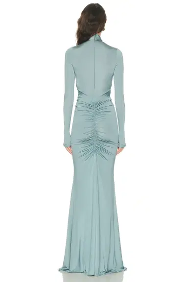 Lapointe Jersey Halter Ruched Gown | Thumbnail 3 Lapointe Jersey Halter Ruched Gown | Thumbnail 3