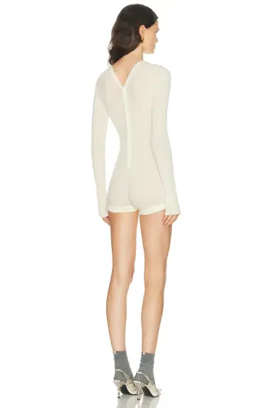 Mugler Knit Long Sleeve Bodyshort | Thumbnail 3 Mugler Knit Long Sleeve Bodyshort | Thumbnail 3