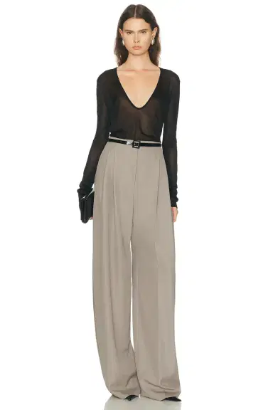 Mugler High Waist Wide Leg Trouser | Thumbnail 5 Mugler High Waist Wide Leg Trouser | Thumbnail 5