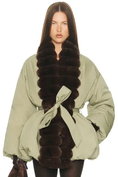 Helsa Bubble Puffer With Faux Fur | Thumbnail 3