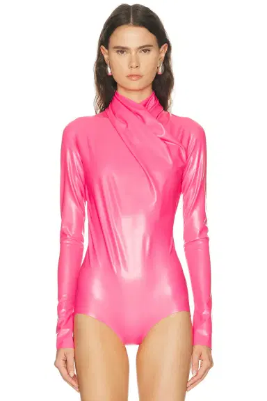 Mugler Long Sleeve High Neck Bodysuit | Thumbnail 2