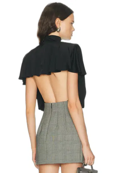 Mugler Draped Backless Bodysuit | Thumbnail 1 Mugler Draped Backless Bodysuit | Thumbnail 1