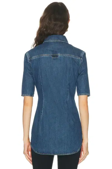 Mugler Short Sleeve Button Up Shirt | Thumbnail 3 Mugler Short Sleeve Button Up Shirt | Thumbnail 3