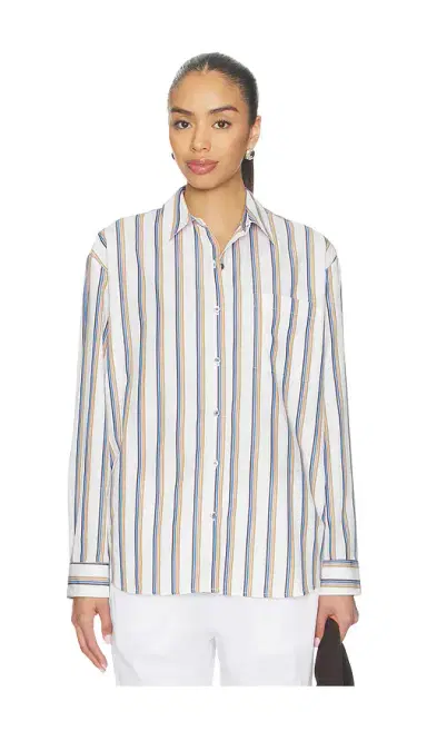 LESET Yoshi Stripe Classic Button Down | Thumbnail 2 LESET Yoshi Stripe Classic Button Down | Thumbnail 2