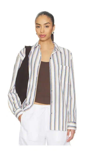 LESET Yoshi Stripe Classic Button Down | Thumbnail 1 LESET Yoshi Stripe Classic Button Down | Thumbnail 1