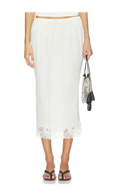 Yuhan Wang Lace Hem Drawstring Skirt | Thumbnail 2