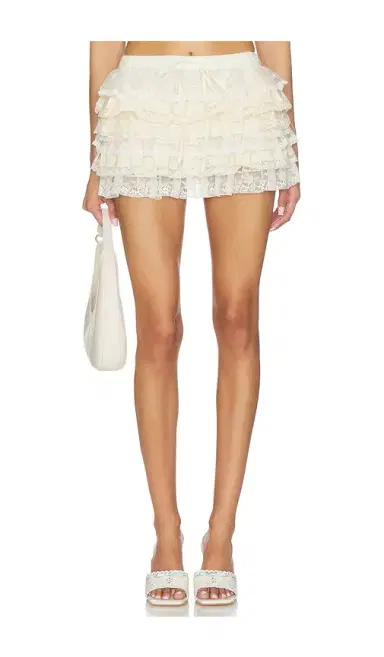 Yuhan Wang Lace Ruffle Tiered Skirt | Thumbnail 1