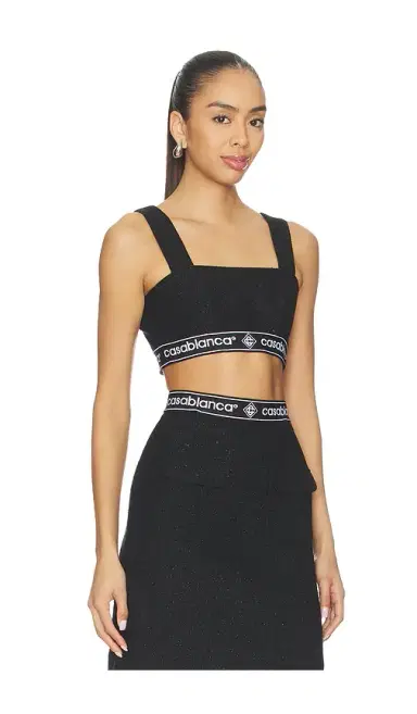 Casablanca Tweed Bra Top | Thumbnail 2