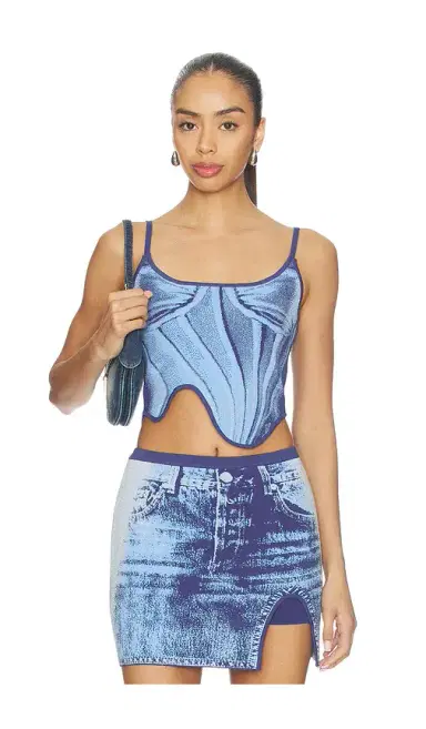 PH5 Mila Denim Print Tank Top | Thumbnail 1 PH5 Mila Denim Print Tank Top | Thumbnail 1