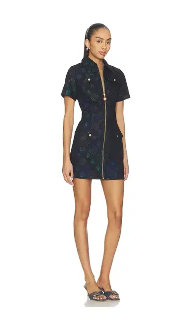 Casablanca Monogram Denim Dress | Thumbnail 2