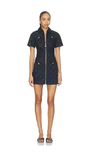 Casablanca Monogram Denim Dress | Thumbnail 1