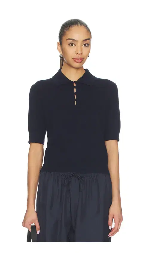 Cashmere Button Polo