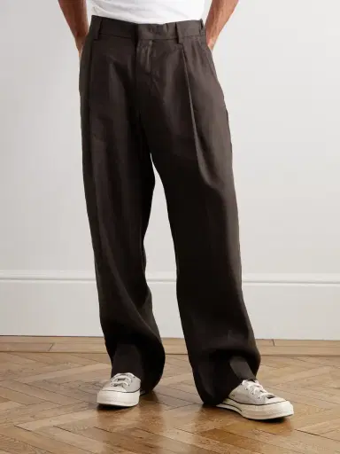 NN07 Kay 1808 Straight-Leg LENZING™ ECOVERO™ and Linen-Blend Trousers - Men | Thumbnail 3
