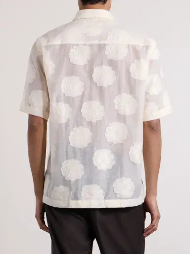 NN07 Freddy 50045 Floral-Embroidered Organic Cotton-Blend Shirt - Men | Thumbnail 4