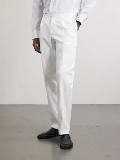 De Petrillo Straight-Leg Cotton-Blend Twill Trousers - Men | Thumbnail 3 De Petrillo Straight-Leg Cotton-Blend Twill Trousers - Men | Thumbnail 3