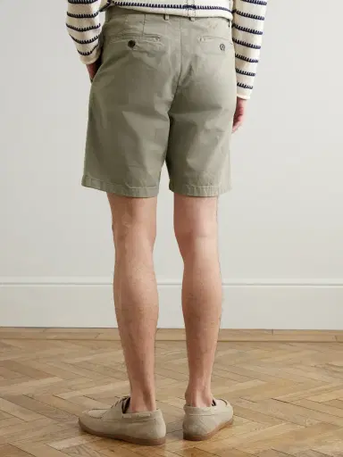 MR P. Straight-Leg Garment-Dyed Cotton-Blend Twill Bermuda Shorts - Men | Thumbnail 4