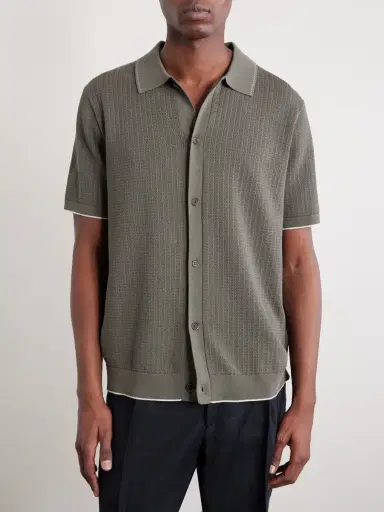 NN07 Nalo 60039 Open-Knit Cotton Shirt - Men | Thumbnail 3