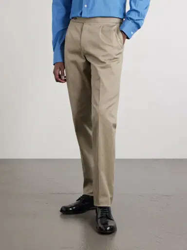 De Petrillo Straight-Leg Cotton-Blend Twill Trousers - Men | Thumbnail 3 De Petrillo Straight-Leg Cotton-Blend Twill Trousers - Men | Thumbnail 3