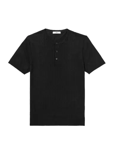 MR P. Pointelle-Knit Linen and Cotton-Blend Henley T-Shirt - Men | Thumbnail 1 MR P. Pointelle-Knit Linen and Cotton-Blend Henley T-Shirt - Men | Thumbnail 1