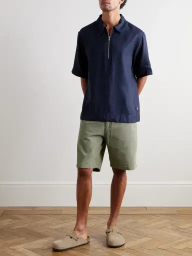 NN07 Aden 1923 Straight-Leg Organic Cotton-Blend Twill Shorts - Men | Thumbnail 2 NN07 Aden 1923 Straight-Leg Organic Cotton-Blend Twill Shorts - Men | Thumbnail 2