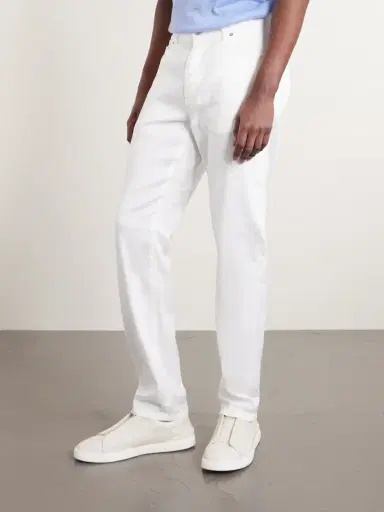 Zegna Straight-Leg Linen and Cotton-Blend Trousers - Men | Thumbnail 3 Zegna Straight-Leg Linen and Cotton-Blend Trousers - Men | Thumbnail 3