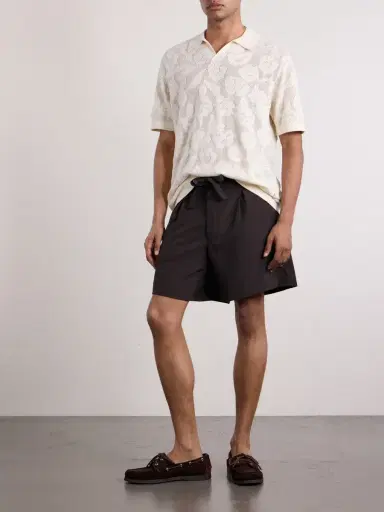 NN07 Ryan Flower 60019 Knitted Cotton Polo Shirt - Men | Thumbnail 2