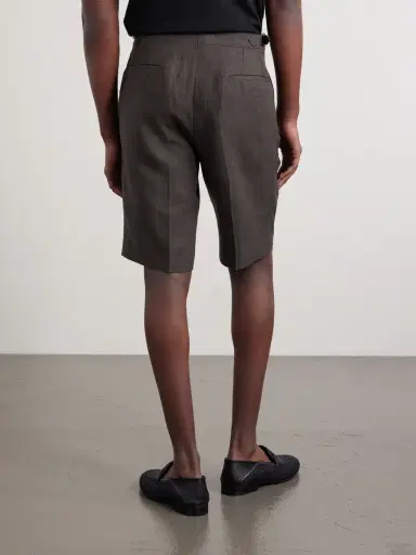 De Petrillo Straight-Leg Linen Shorts - Men | Thumbnail 4