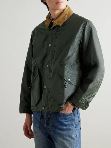 Barbour Modified Endurance Corduroy-Trimmed Waxed-Cotton Jacket - Men | Thumbnail 3 Barbour Modified Endurance Corduroy-Trimmed Waxed-Cotton Jacket - Men | Thumbnail 3