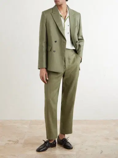 BODE Linen Double-Breasted Blazer - Men | Thumbnail 2 BODE Linen Double-Breasted Blazer - Men | Thumbnail 2