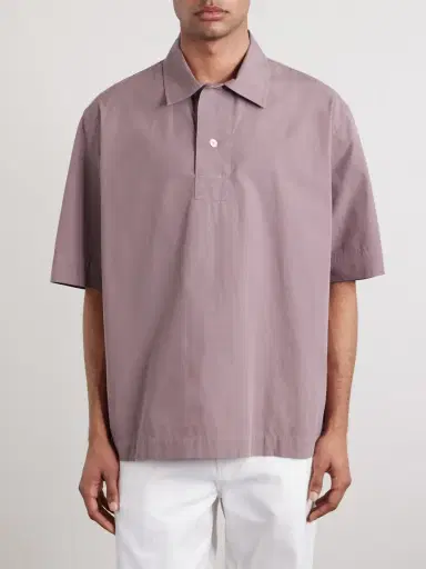 Margaret Howell Cotton Polo Shirt - Men | Thumbnail 3 Margaret Howell Cotton Polo Shirt - Men | Thumbnail 3