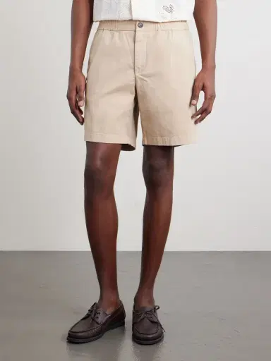 MR P. Straight-Leg Garment-Dyed Organic Cotton-Blend Twill Shorts - Men | Thumbnail 3