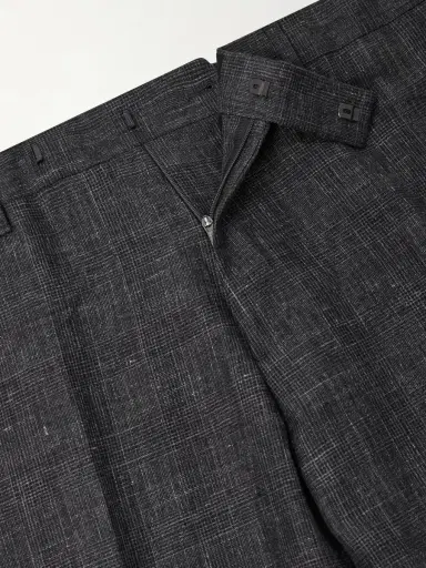 MR P. Linen Delave Check Slim Suit Trousers - Men | Thumbnail 6 MR P. Linen Delave Check Slim Suit Trousers - Men | Thumbnail 6