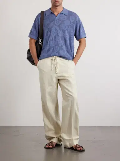 NN07 Ryan Flower 60019 Knitted Cotton Polo Shirt - Men | Thumbnail 2 NN07 Ryan Flower 60019 Knitted Cotton Polo Shirt - Men | Thumbnail 2