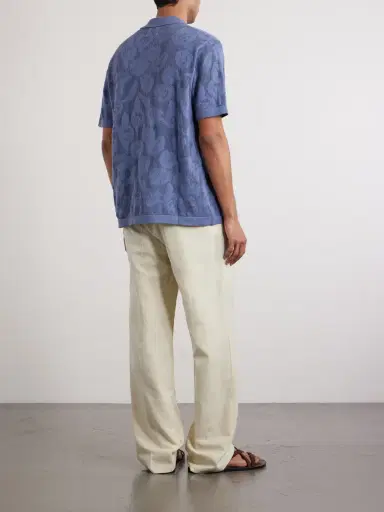 NN07 Ryan Flower 60019 Knitted Cotton Polo Shirt - Men | Thumbnail 4 NN07 Ryan Flower 60019 Knitted Cotton Polo Shirt - Men | Thumbnail 4