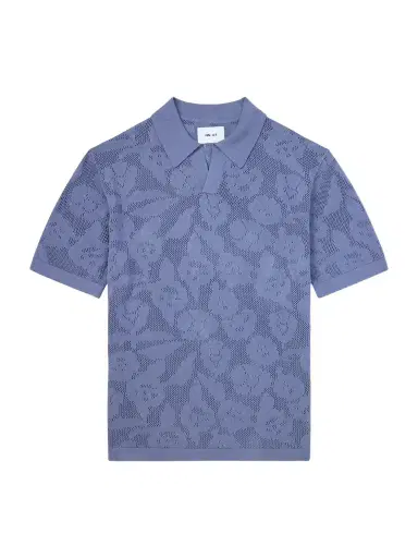 NN07 Ryan Flower 60019 Knitted Cotton Polo Shirt - Men | Thumbnail 1 NN07 Ryan Flower 60019 Knitted Cotton Polo Shirt - Men | Thumbnail 1
