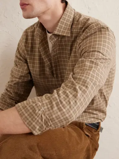 Purdey Checked Cotton Shirt - Men | Thumbnail 5