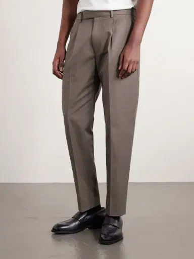 Zegna Pleated Cotton and Linen-Blend Trousers - Men | Thumbnail 3