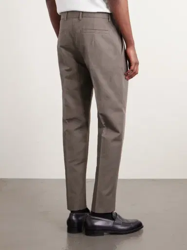Zegna Pleated Cotton and Linen-Blend Trousers - Men | Thumbnail 4