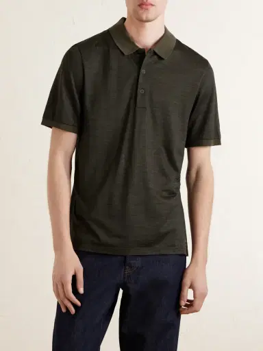 Purdey Merino Wool and Lyocell-Blend Piqué Polo Shirt - Men | Thumbnail 3 Purdey Merino Wool and Lyocell-Blend Piqué Polo Shirt - Men | Thumbnail 3