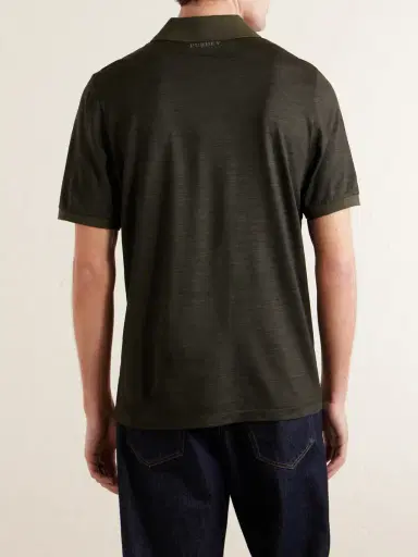 Purdey Merino Wool and Lyocell-Blend Piqué Polo Shirt - Men | Thumbnail 4 Purdey Merino Wool and Lyocell-Blend Piqué Polo Shirt - Men | Thumbnail 4