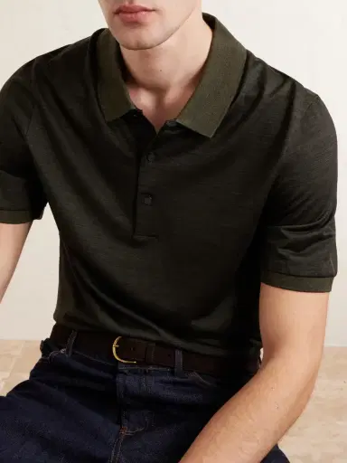 Purdey Merino Wool and Lyocell-Blend Piqué Polo Shirt - Men | Thumbnail 5 Purdey Merino Wool and Lyocell-Blend Piqué Polo Shirt - Men | Thumbnail 5