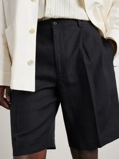 Rubinacci Straight-Leg Pleated Linen Shorts - Men | Thumbnail 5 Rubinacci Straight-Leg Pleated Linen Shorts - Men | Thumbnail 5